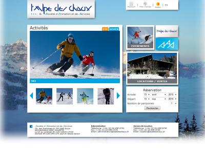 Réalisation du site internet de l'Alpe de Chaux
